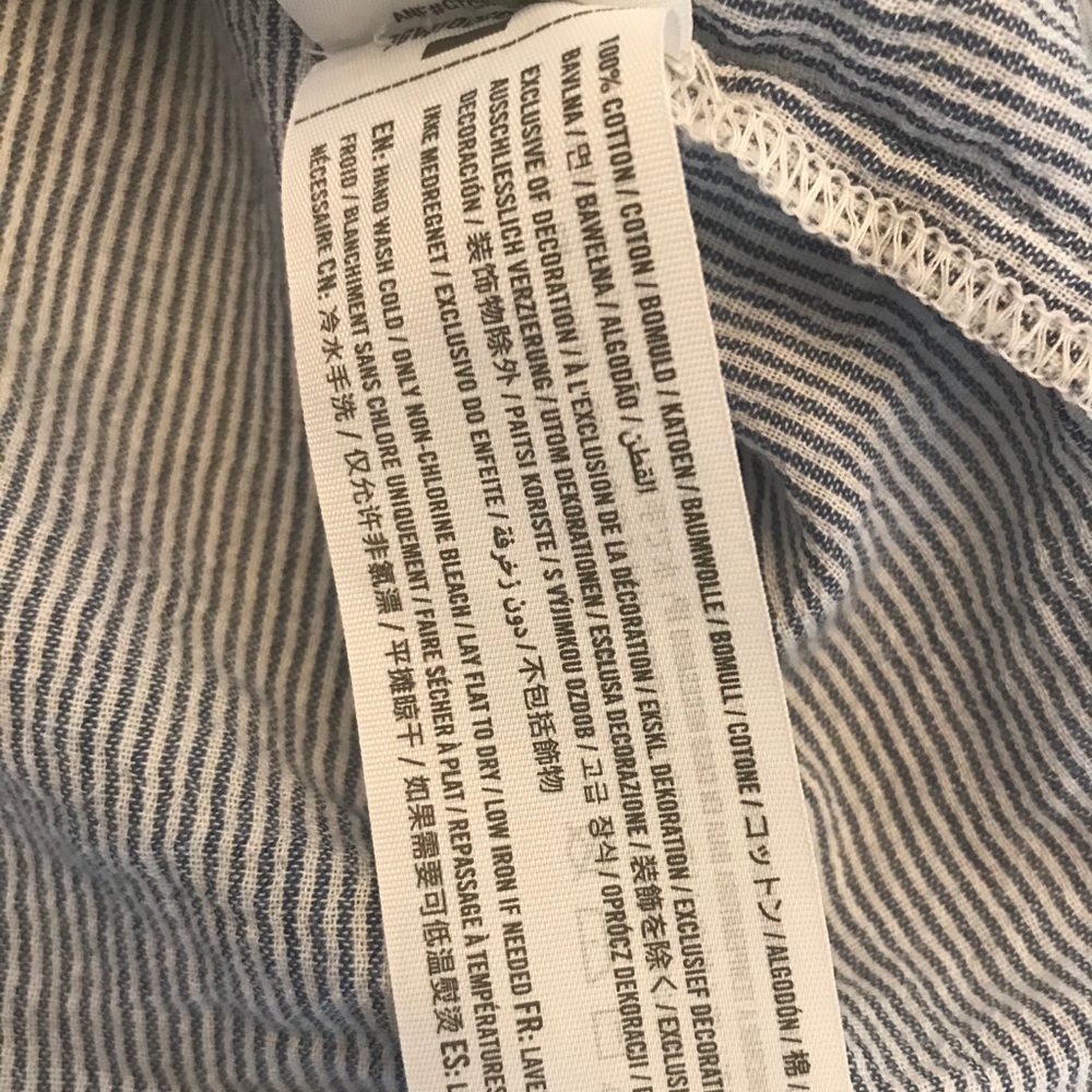 Abercrombie & Fitch Blue/White Striped Top XS - Picture 4 of 5